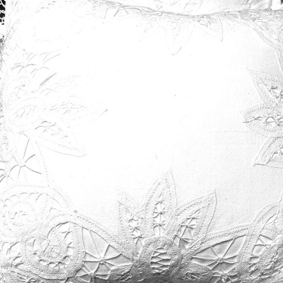 Battenberg Lace Accent Pillows - 2 White - Picture 2 of 7